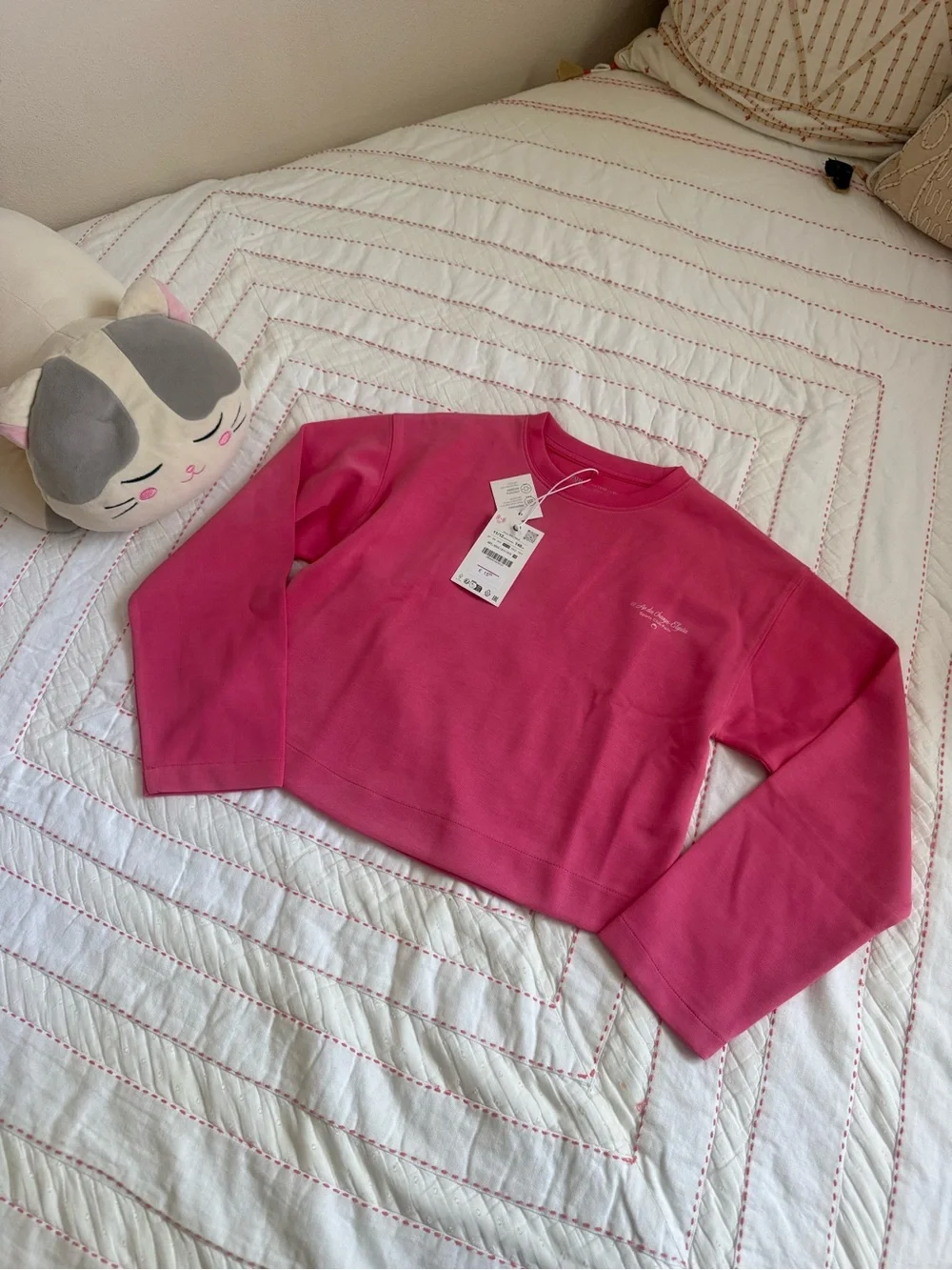 Zara Girls Pink Sweatshirt & Wide Leg Pants Set NWT Sizes 11/12 & 12/13